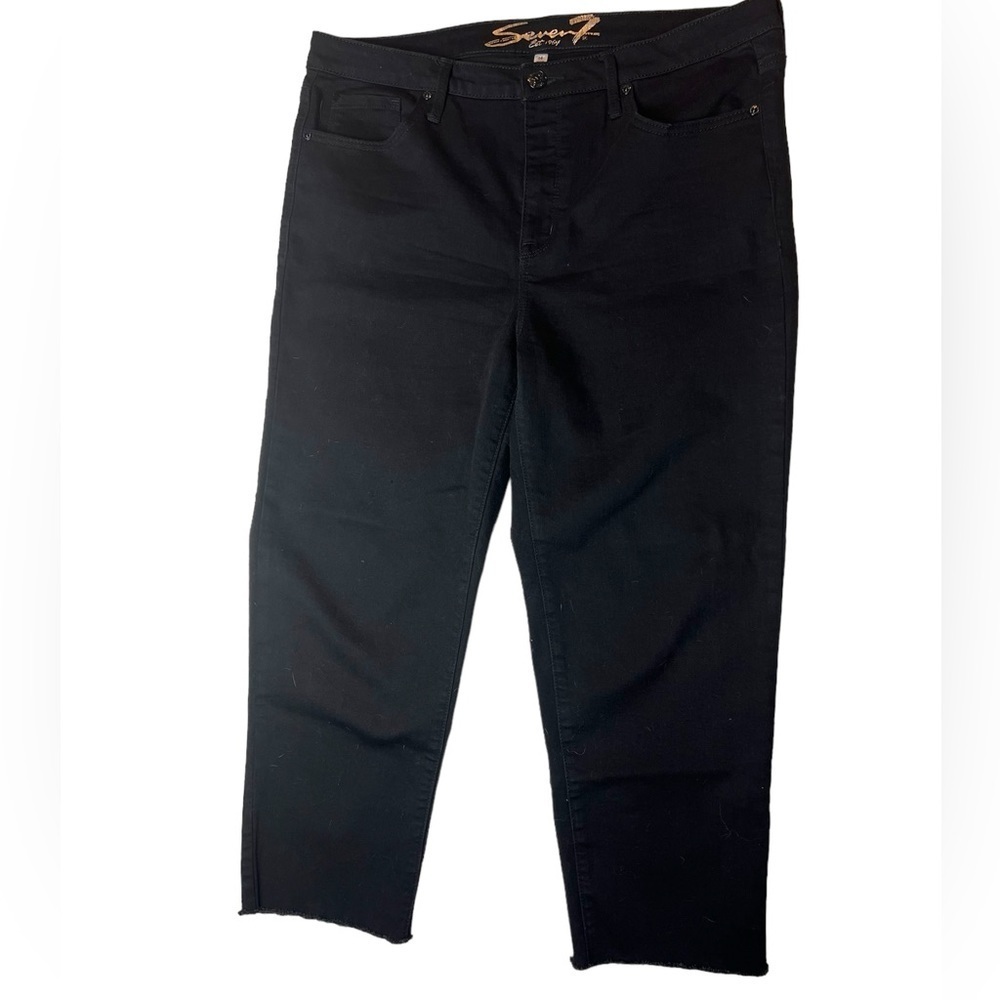 Seven7 Tower Straight Crop Black Denim Jeans Women’s Size 14​​​​